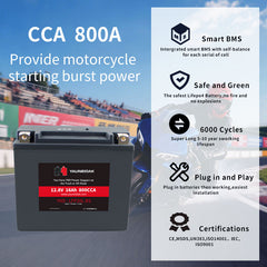 12.8V·CCA 800A ·16Ah LiFeP04 Battery Motorcycle Battery