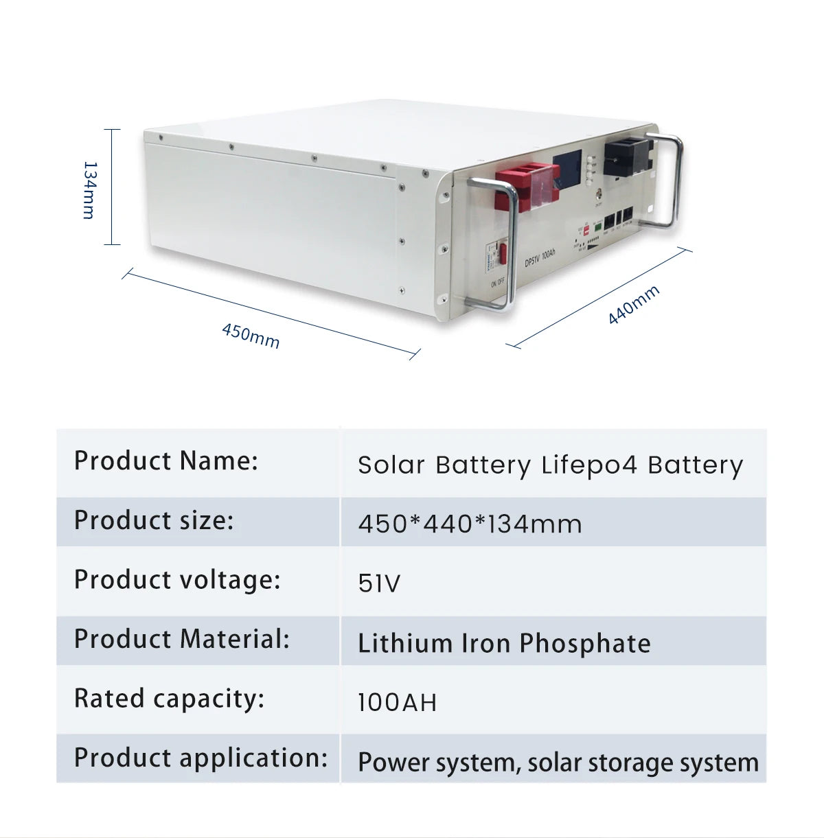 Portable 48V 100Ah/200Ah Lithium Battery LifePo4 5kWh/10kWh Emergency Power Inverter MPPT for Home Solar Energy Storage