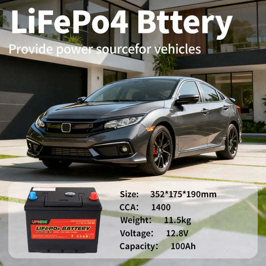 100-20 12.8V 100AH Auto Start Stop Car Battery Deep Cycle Solid State LiFePo4 Battery Pack with 1400CCA & 4000-Cycle Life