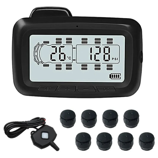 6 Wheels Tire Pressure Monitoring System Usb Truck Tpms Sensors for Truck Universal Wireless Bluetooths Tire Pressure Monitoring