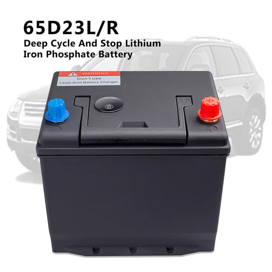 65D23L/R LifePO4 12V Deep Cycle and Stop Lithium Iron Phosphate Car Battery CCA850 High Performance Lithium Ion Pack