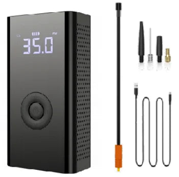 Car Tire Air Pump with Digital Pressure Gauge, LED Light and Auto Shutoff - for Cars, Motorcycles, Bicycles