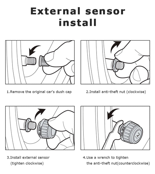 6 Wheel Tpms Suitable for Truck Trailer Tire Pressure Monitoring Wireless Data Transmission Tire Pressure Monitoring