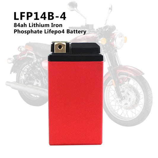 LFP14B-4 12V Bms protection Motorcycle 84ah Lithium Iron Phosphate Lifepo4 Battery CCA450
