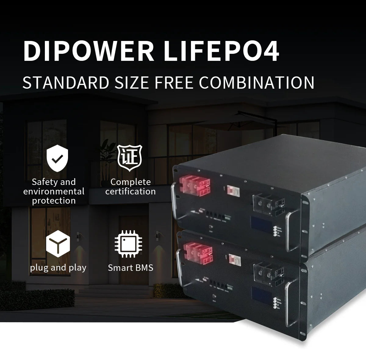 Prismatic Cell Power Station Rack Battery 48v 96v 100ah 200ah Accumulator Battery Solarpanel Battery Guangdong