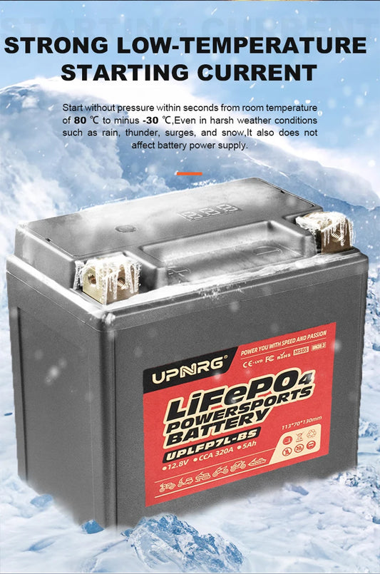 High Capacity Long Life PO4 12.8v 6Ah LFP7B-4 With CCA350 Motorcycle Lithium Battery