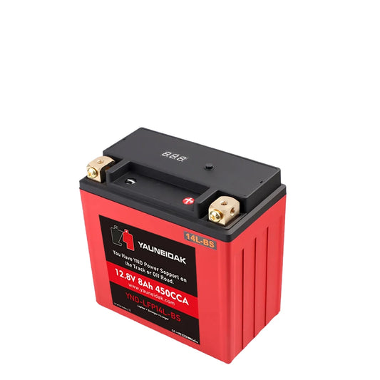 High Quality 12.8V 8Ah 500CCA Motorcycle Deep Cycle Rechargeable LiFePO4 High Rate Pouch Cell Starter Battery Pack