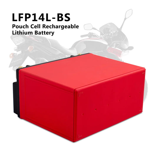 CE Customized 12.8v 8ah Rechargeable Lithium Ion Pouch Cell Battery Good Size Starter for Motorcycles LFP14L-BS