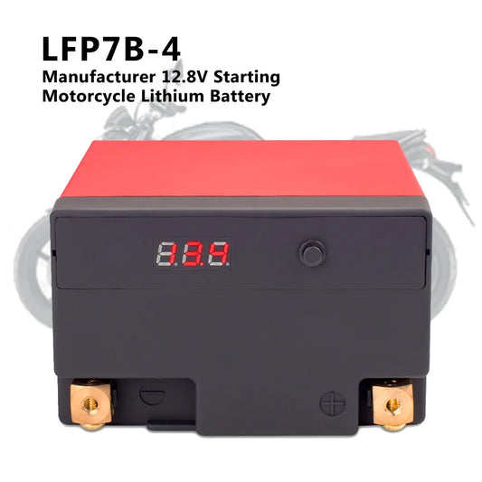 OEM Manufacturer LFP7B-4 UN38.3 12.8v True Capacity Safety Starting Motorcycle Lithium Battery Lithium Ion Batteries Pack