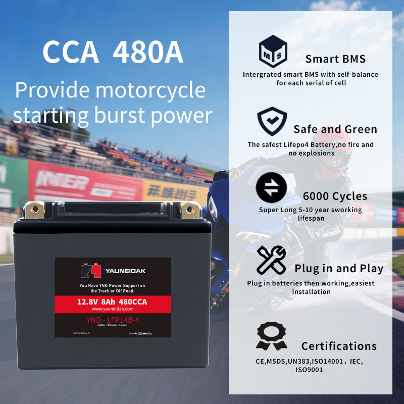12.8V·CCA 720A·15Ah LiFeP04 Battery Motorcycle Battery
