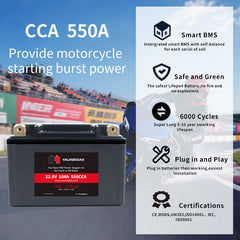 12.8V·CCA 550A·10Ah LiFeP04 Battery Motorcycle Battery
