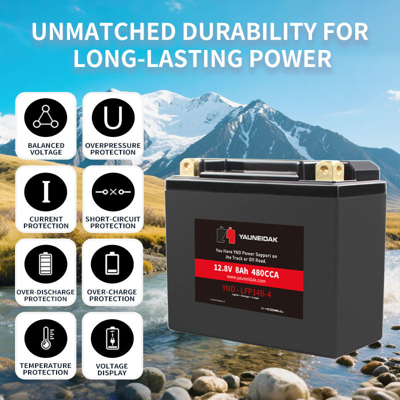 12.8V·CCA 720A·15Ah LiFeP04 Battery Motorcycle Battery