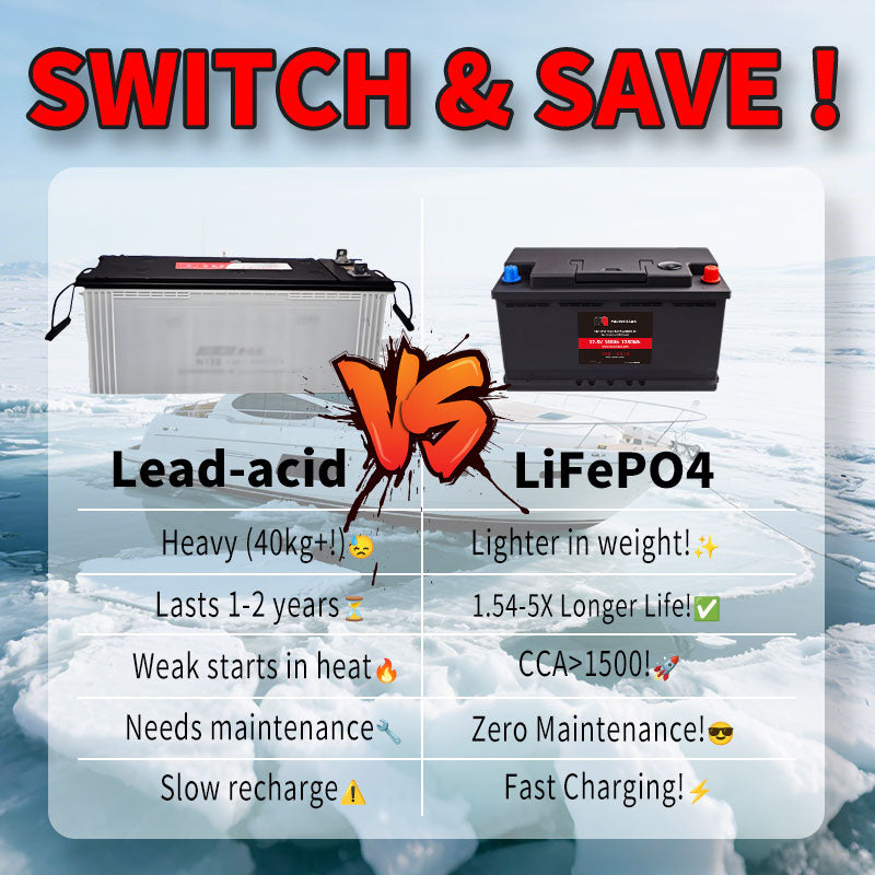 12.8V 150Ah LiFePO4 battery for Marine
