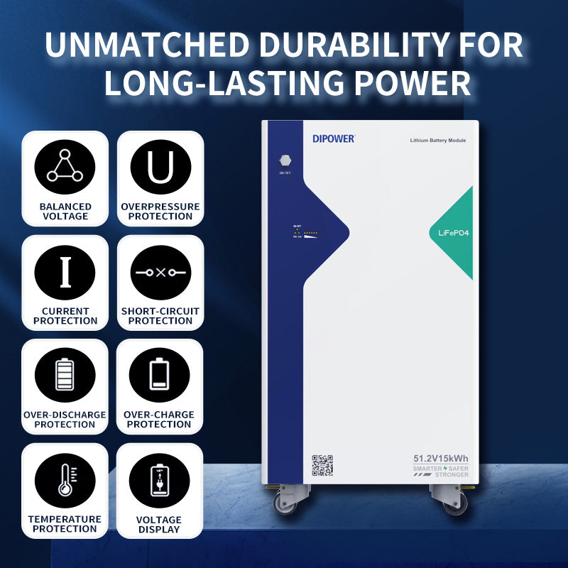 51.2V 300Ah LiFePo4 Solar Energy Storage System Energy Solutions Lithium Battery 15kWh