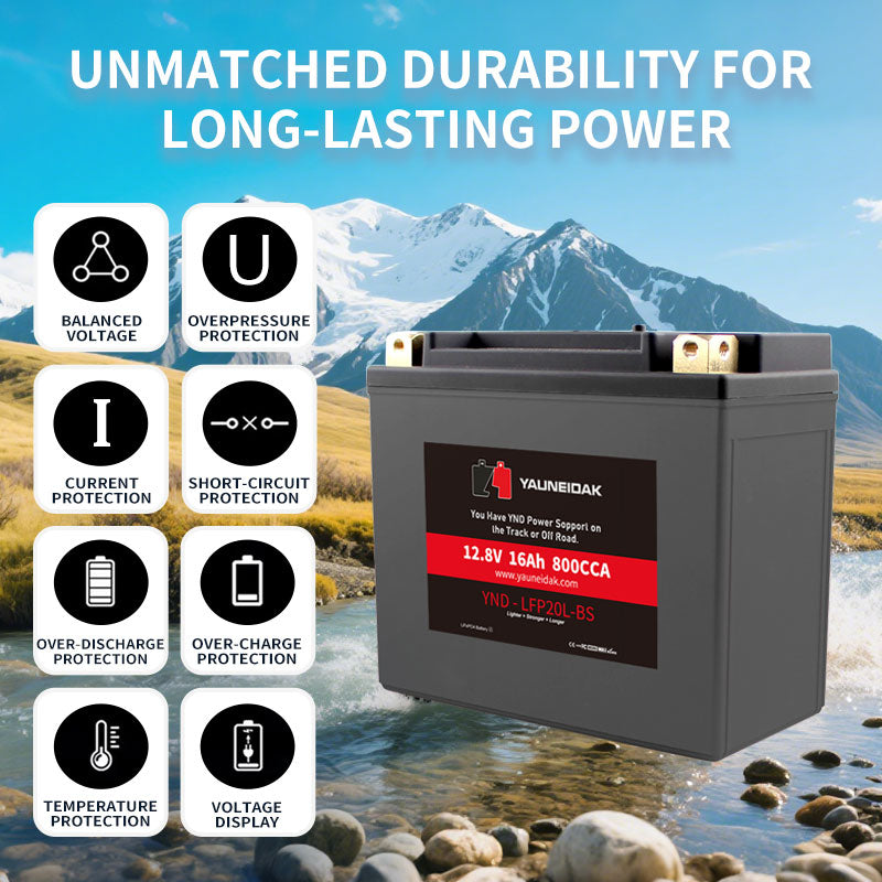 12.8V·CCA 800A ·16Ah LiFeP04 Battery Motorcycle Battery