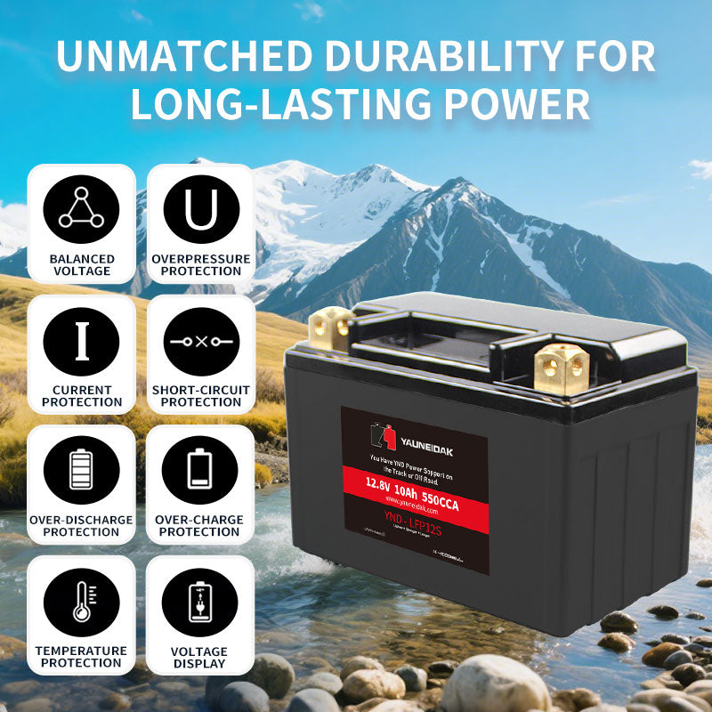 12.8V·CCA 550A·10Ah LiFeP04 Battery Motorcycle Battery