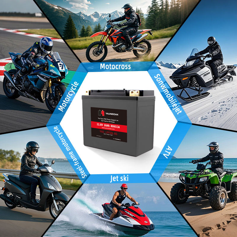 12.8V·CCA 800A ·16Ah LiFeP04 Battery Motorcycle Battery
