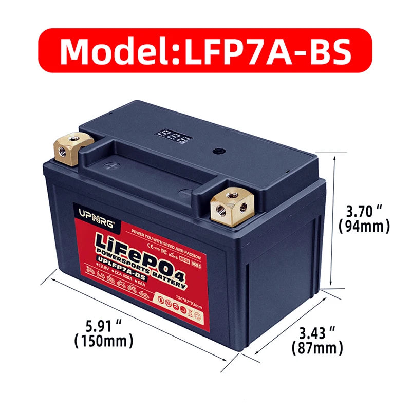 Rechargeable 12.8V 5Ah 6Ah Lithium Ion Batteries Pack Lifepo4 Material for Motorcycles High Performance Lithium Battery System