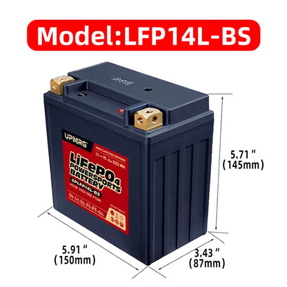 CE Customized 12.8v 8ah Rechargeable Lithium Ion Pouch Cell Battery Good Size Starter for Motorcycles LFP14L-BS