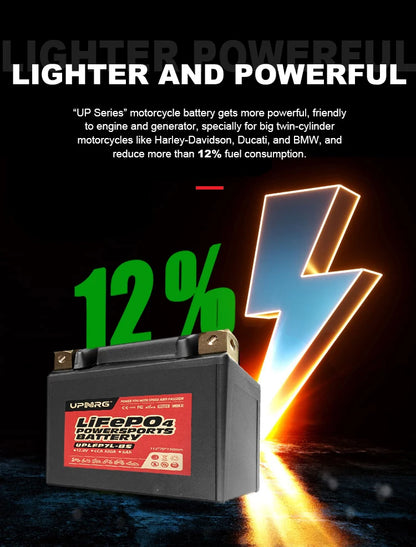 Yauneidak 12.8v 30Ah LFP30L-BS CCA1000 Snowmobile Motorcycle Lithium Battery LiFePO4-20 12V-48V Electric Car Battery High Charge