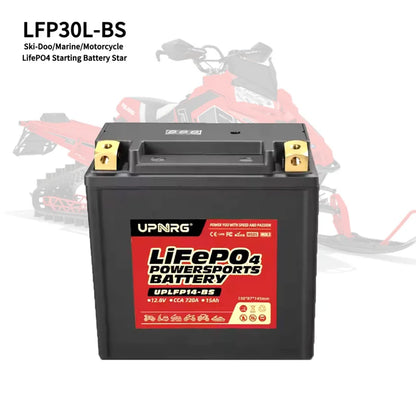 Yauneidak 12.8v 30Ah LFP30L-BS CCA1000 Snowmobile Motorcycle Lithium Battery LiFePO4-20 12V-48V Electric Car Battery High Charge