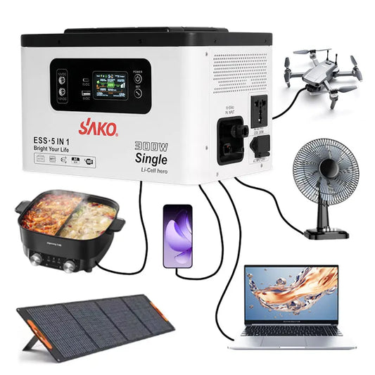 1000W Portable Power Station Backup Camping Solar Generator Lifepo4 Battery Pure Sine Wave Inverter Power Source MPPT