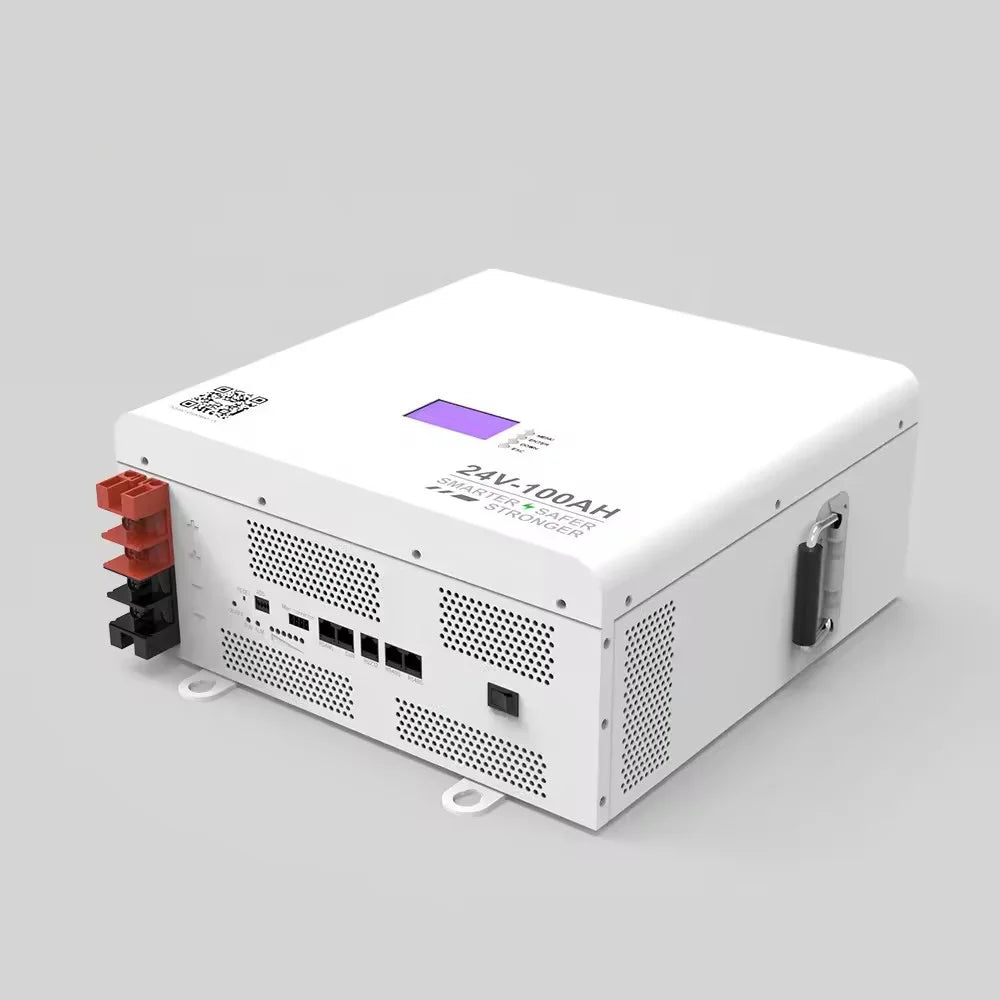 24V 100Ah LiFePO4 Wall-Mounted Split Home Energy Storage System CAN Communication Port 0-5kWh IP66 Protection 6000 Cycles for