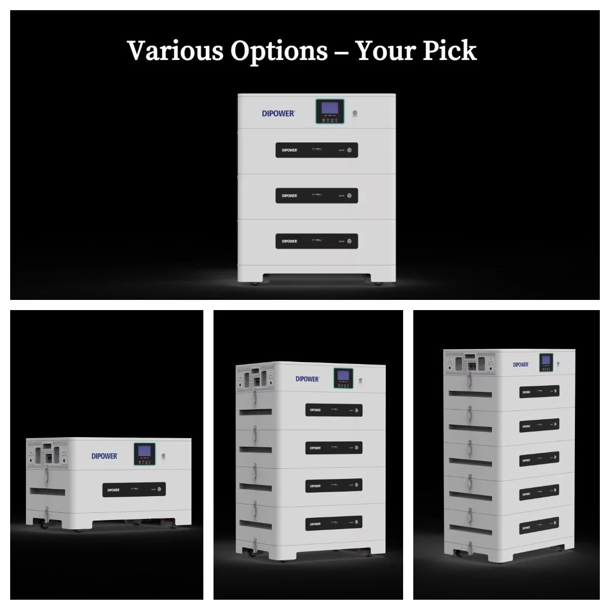 All-In-One 20kWh Home Energy Storage System Lithium Ion Batteries CAN Communication Port Stackable Inverter for Home Use Solar