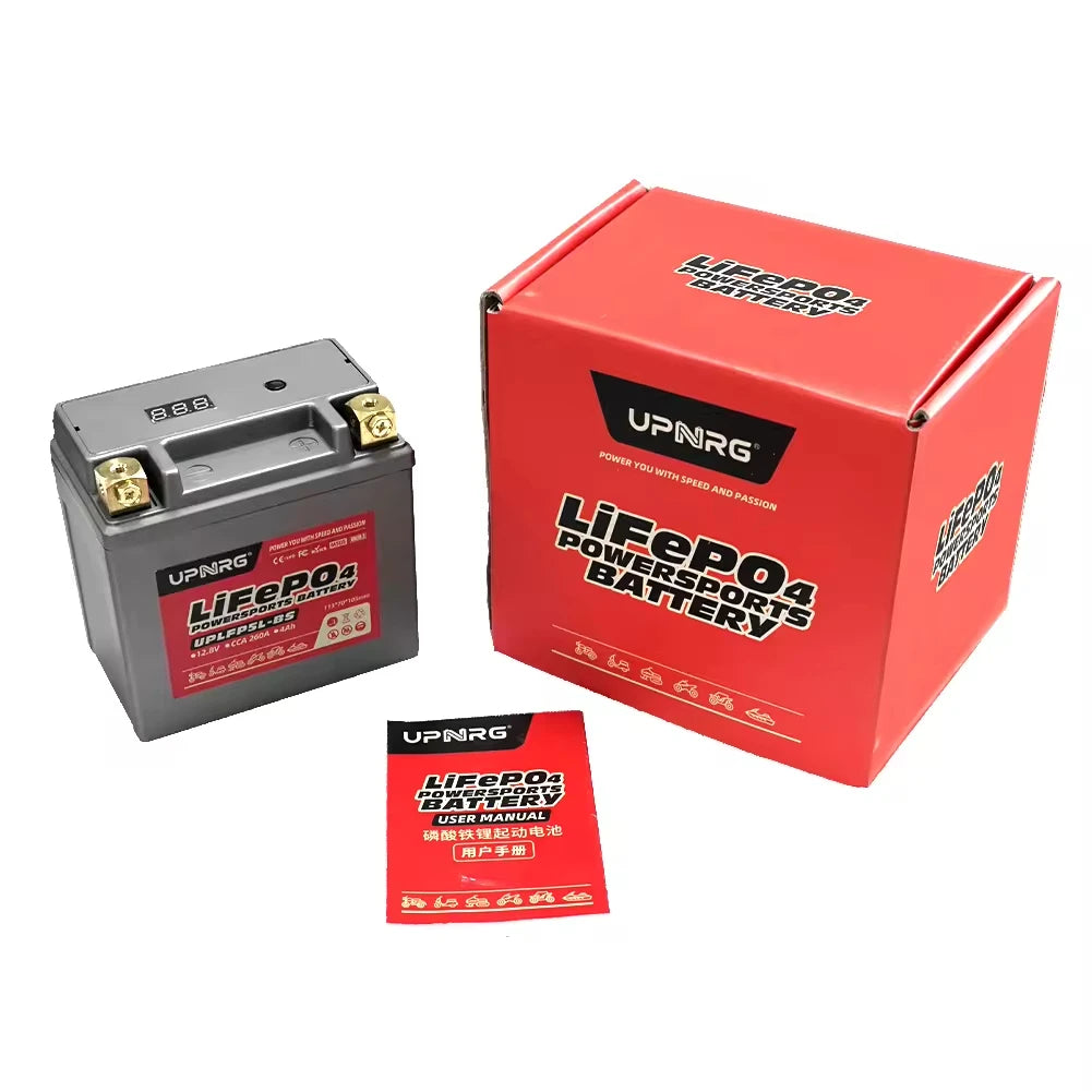 Yauneidak LFP9-B 12.8V 4Ah 280CCA LiFePo Rechargeable Motorcycle Battery High Performance Lithium Ion Battery Pack