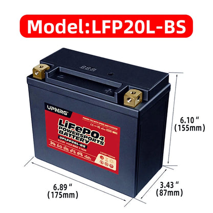 Deep Cycle 12Ah 20Ah LiFePO4 Lithium Ion Battery Pack Replacement for Motorcycles ATVs UTVs Scooters Snowmobiles