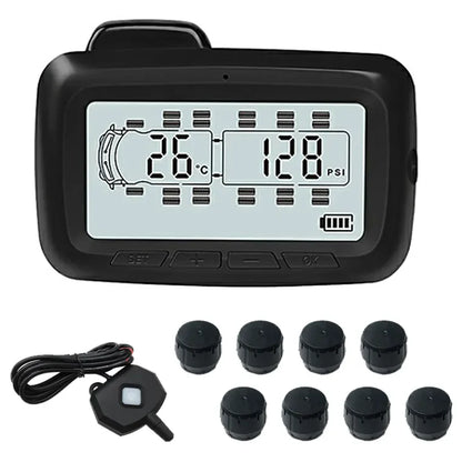 6 Wheels Tire Pressure Monitoring System Usb Truck Tpms Sensors for Truck Universal Wireless Bluetooths Tire Pressure Monitoring