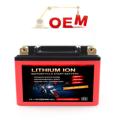 Yauneidak Superb Quality 12A-BS 12.8V 10S 6AH Motorcycle Lithium Ion Battery Pack Lead Acid Replacement 3000 Cycles 380CCA