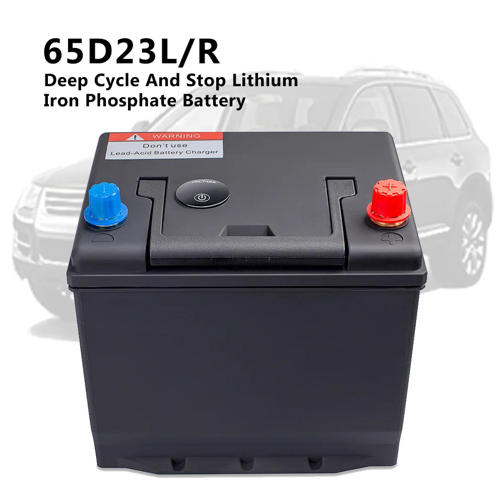 65D23L/R LifePO4 12V Deep Cycle and Stop Lithium Iron Phosphate Car Battery CCA850 High Performance Lithium Ion Pack