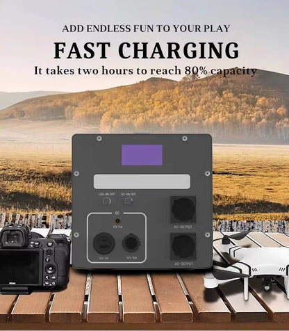 Portable 1Kw 1.3Kwh 2KW Lifepo4 Solar Power Station MPPT Controller Flashlight for Outdoor Camping Picnics Works Car Battery