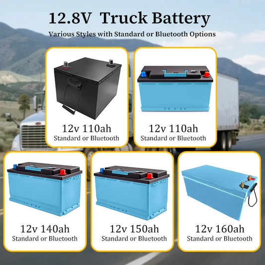 12.8V 110Ah/140Ah/150Ah/160Ah Solid State Battery for Electric Truck Start Parking Air Conditioning & RV 1500CCA IP67 Protection
