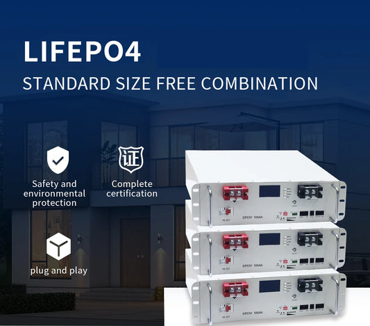 Rack-Mounted Home Energy Storage Battery System 51.2V 100AH to 300AH Split Type Unlimited Expansion RS485 CAN Communication Port