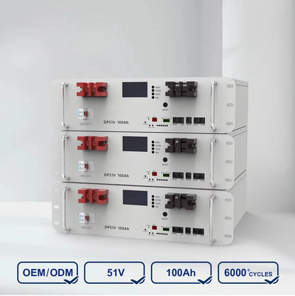 51.2v 100ah LiFePO4 Battery Pack 5-10kW Hybrid Grid Solar System with CAN Communication for Family Farms & Small Islands