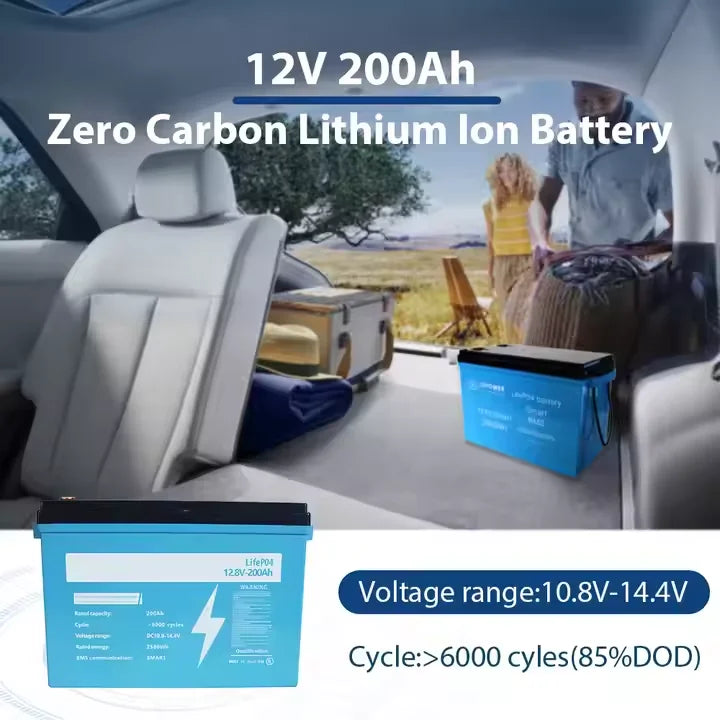 Factory Direct Supply Solar Battery Pack 12.8V 4S1P 200AH 2.56KWH EU Warehouse Stackable Phosphate Home Energy Storage LiFePO4