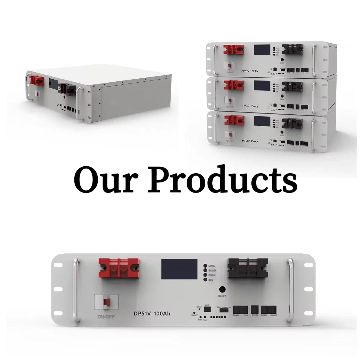 51.2v 100ah LiFePO4 Battery Pack 5-10kW Hybrid Grid Solar System with CAN Communication for Family Farms & Small Islands