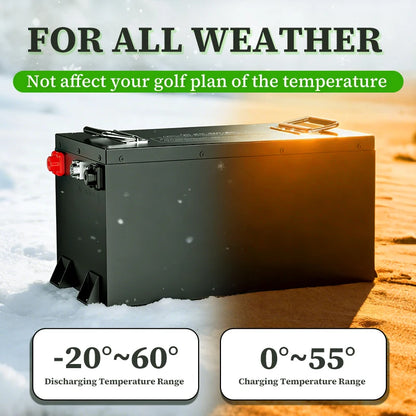 In Stock 51.2V 105Ah Electric Golf Cart Lithium Ion Batteries 48V 100Ah Smart BMS Bluetooth LCD Display LiFePO4 Battery Pack