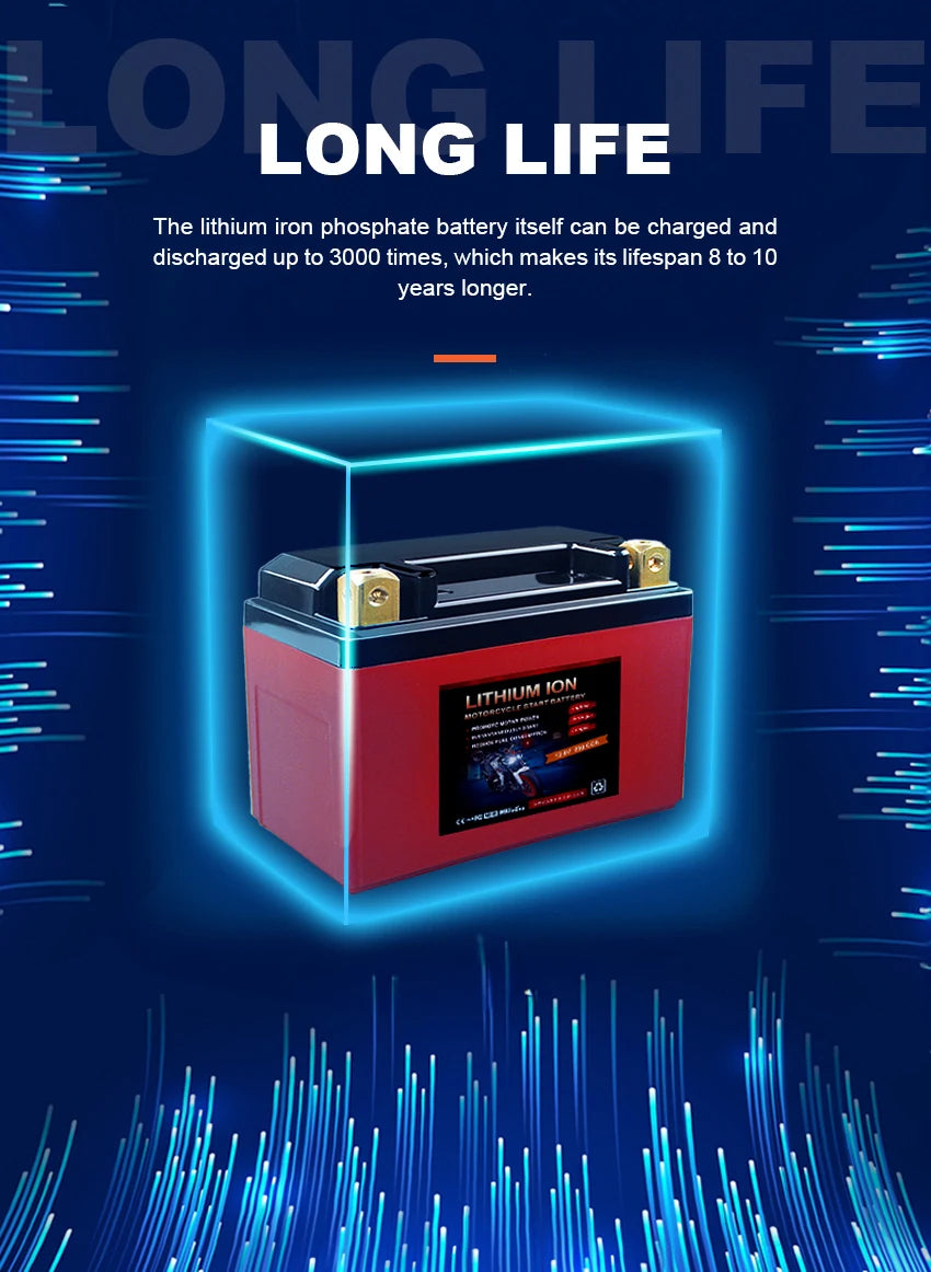 LFP4L-BS 12.8V 2Ah Starting Power Motorcycle Lithium Battery Lifepo4 CCA155