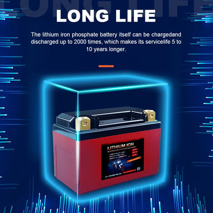 Crank up Your Ride 12.8V 10AH Rechargeable LiFePO4 High Power Battery 0.6kg for Electric Motorsports