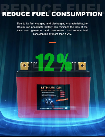 Yauneidak LFP7B-4 12.8V 4Ah 260CCA LiFePo Lithium Battery Superb High Quality Rechargeable Motorcycle Battery 4000 Cycles