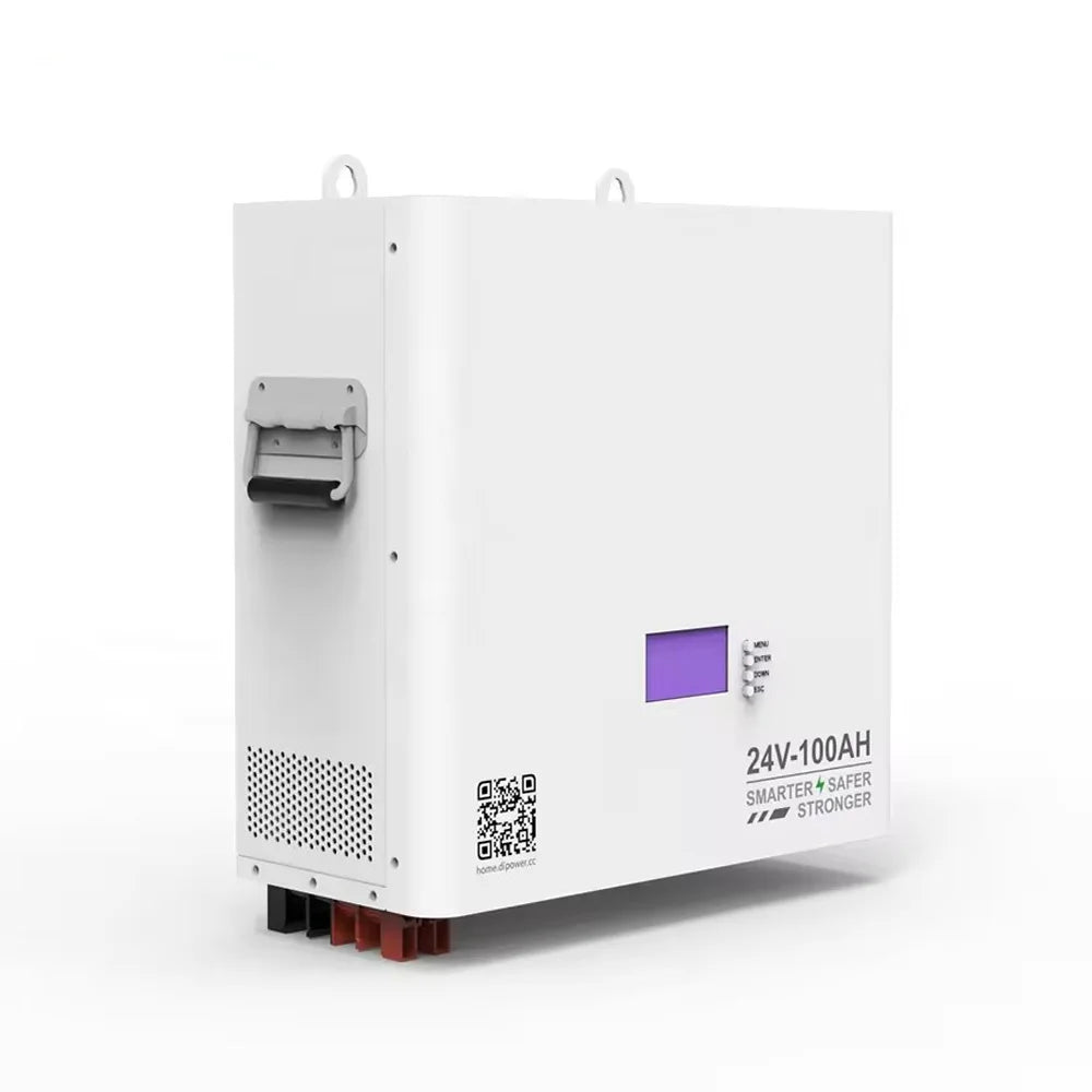 24V 100Ah LiFePO4 Wall-Mounted Split Home Energy Storage System CAN Communication Port 0-5kWh IP66 Protection 6000 Cycles for