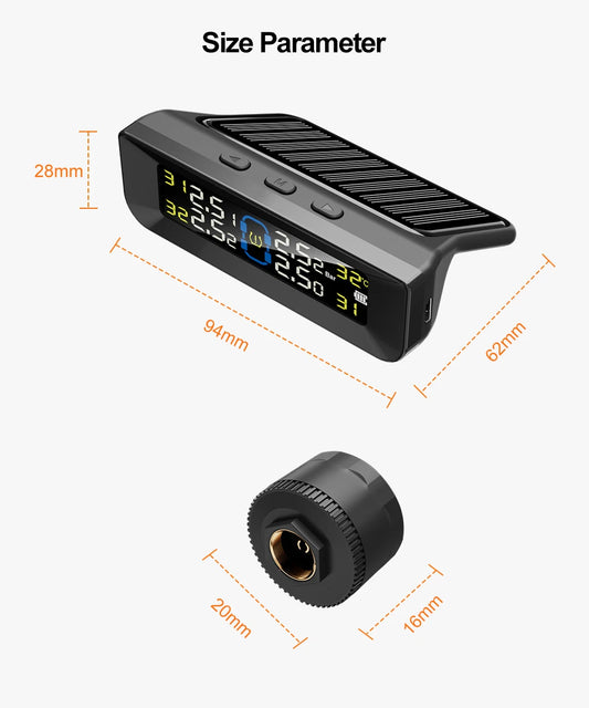 Real-Time On-Board Wireless Receiver Tire Pressure Monitor External Sensor for Efficient Detection of Tire Pressure Gauges