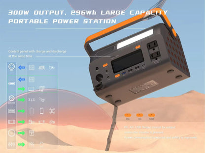 300W 12.8V Power StationNew Arrival Portable Battery Energy Storage Power Supply Generator for Travel Emergency