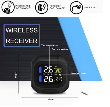 M3-C-WI 2 External Mini Sensors  Motorcycle Wireless Tire Pressure Monitoring System TPMS