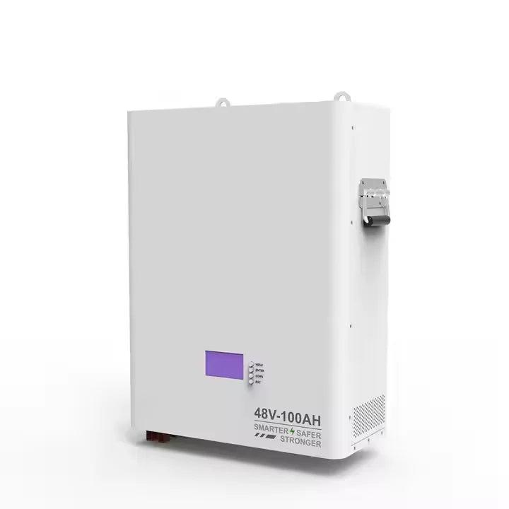 Wall Mounted Split Hybrid Grid 48V100AH Lithium Battery Lifepo4 5KWH Digital Display Household
