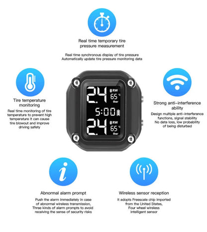 Motorcycle TPMS Internal Sensors Valve  Intelligent Tire Pressure Monitor System