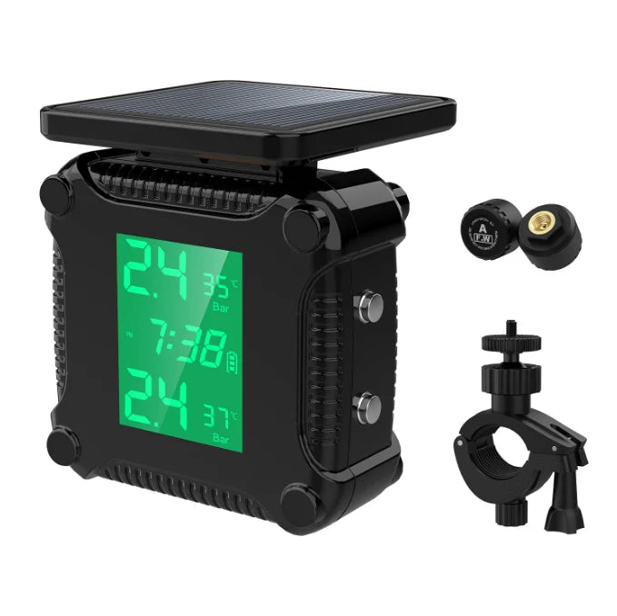 High Precision Solar Color Screen Motorcycle Tire Pressure Monitor High Accuracy Tire Gauges for Detection